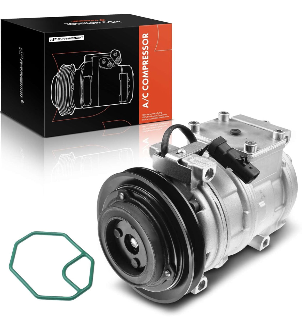 A-Premium Air Conditioner AC Compressor with Clutch Compatible with Dodge Grand Caravan Plymouth Grand Voyager 1996-2000 Chrysler with 10PA17C Compressor