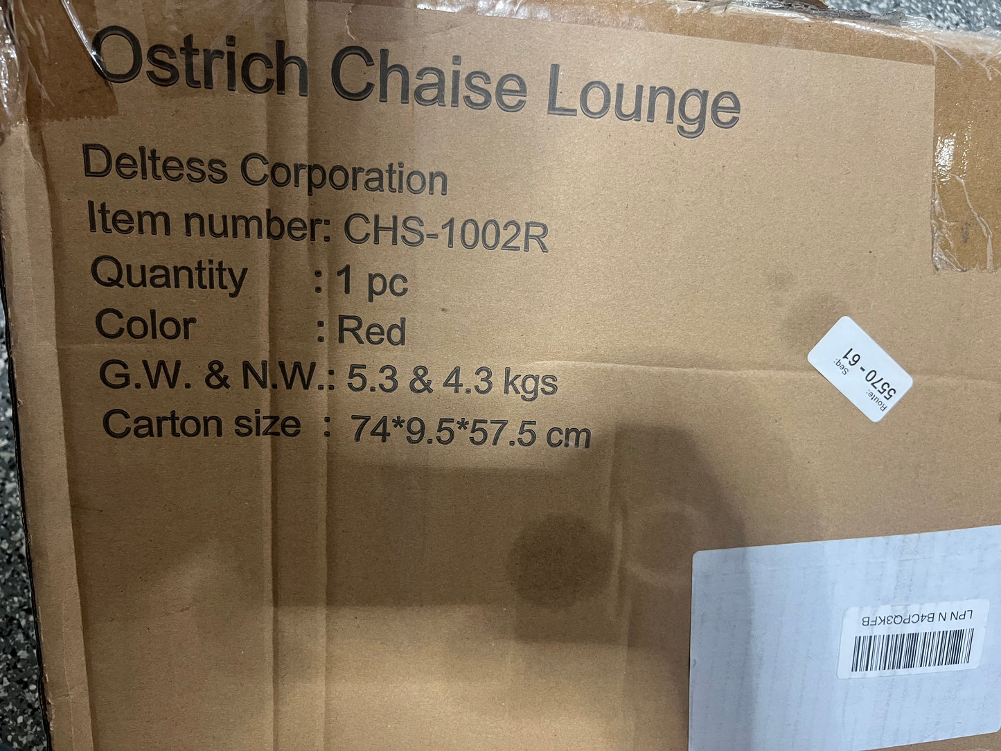 Chaise Ostrich