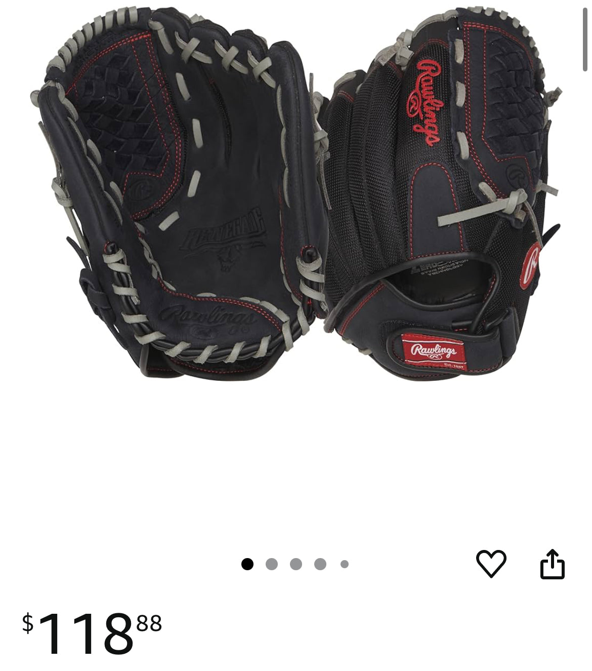 Gants baseball Rawlings 12”