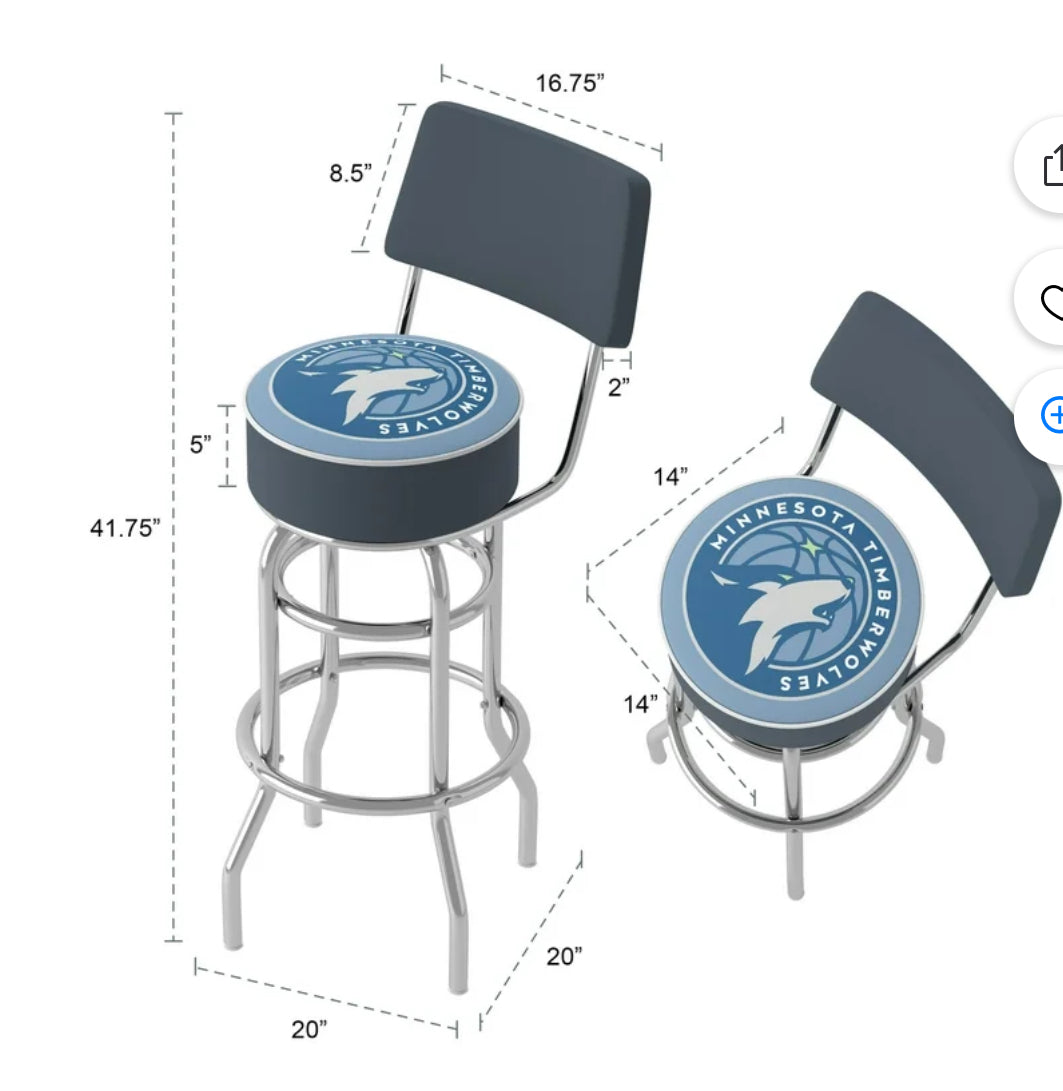 Tabouret Minnesota Timberwolves stool