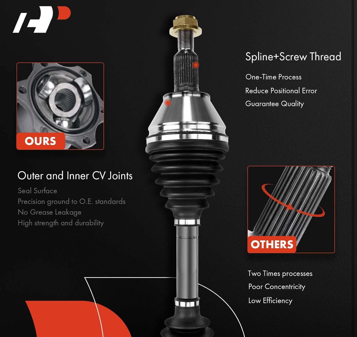 A-Premium CV Axle front right Kia Sorento 03-08