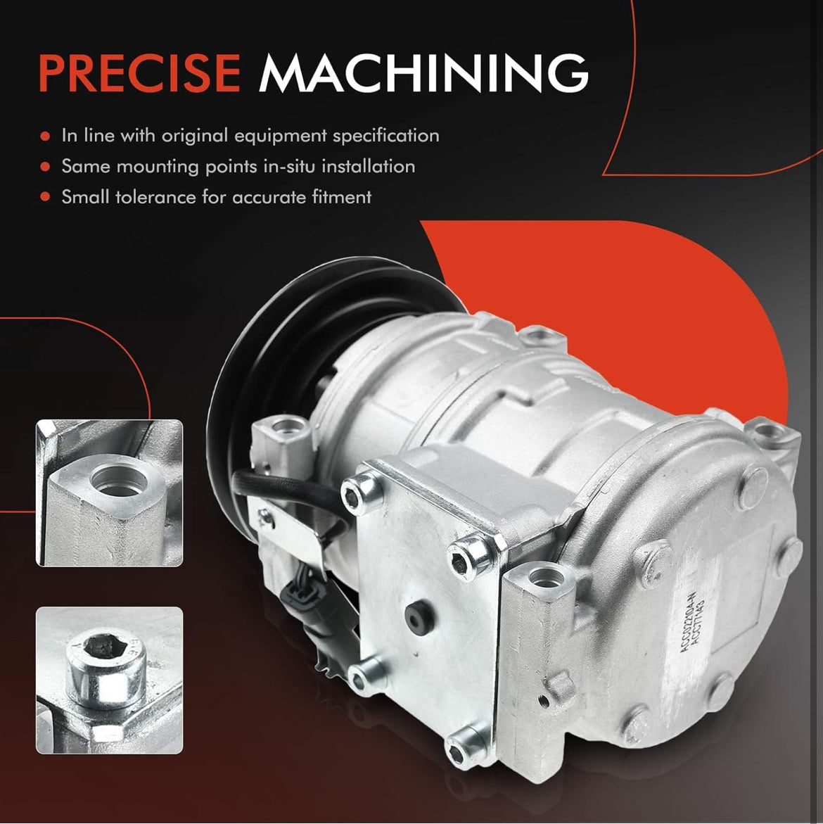 A-Premium Air Conditioner AC Compressor with Clutch Compatible with Dodge Grand Caravan Plymouth Grand Voyager 1996-2000 Chrysler with 10PA17C Compressor