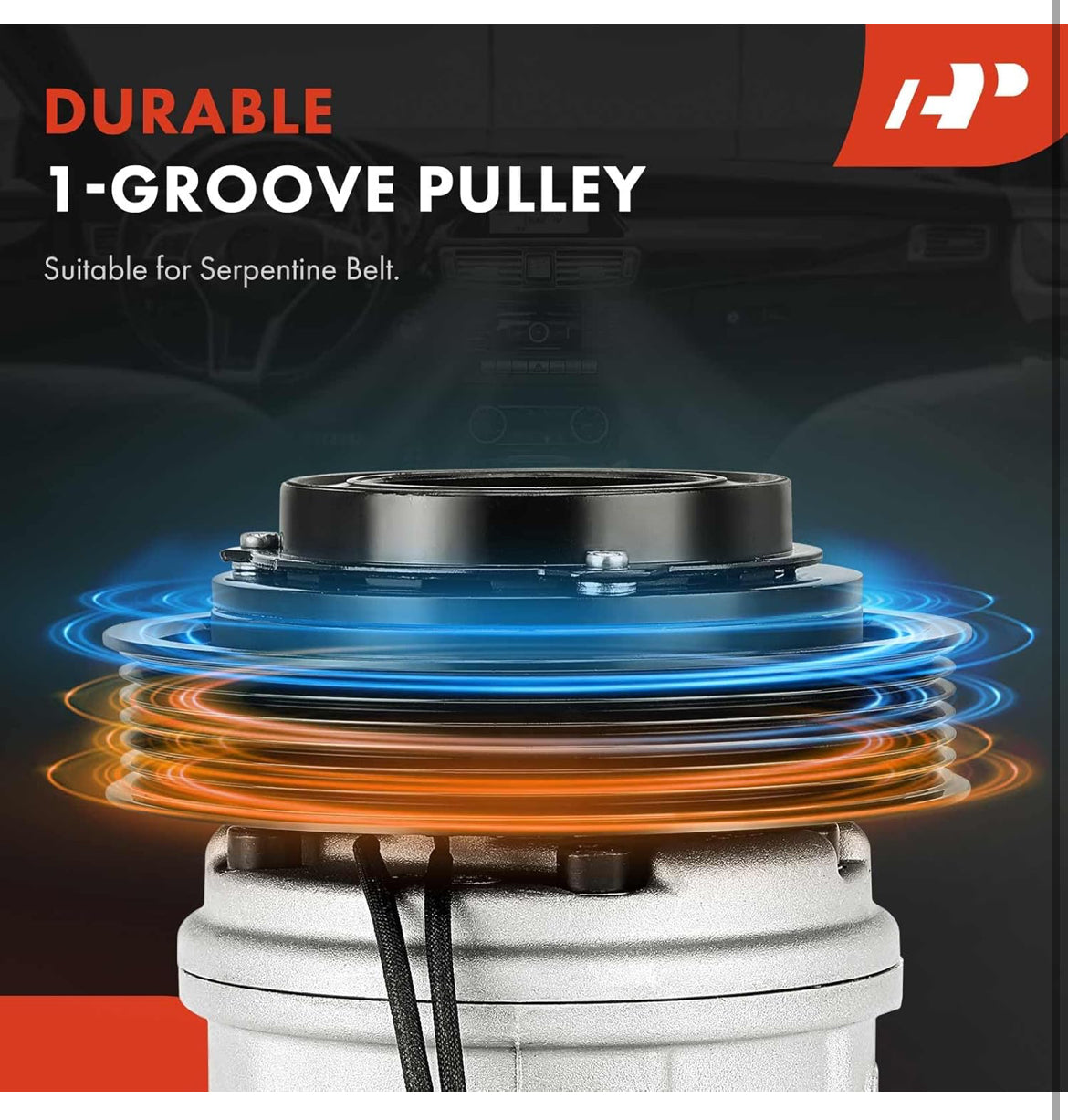 A-Premium Air Conditioner AC Compressor with Clutch Compatible with Dodge Grand Caravan Plymouth Grand Voyager 1996-2000 Chrysler with 10PA17C Compressor