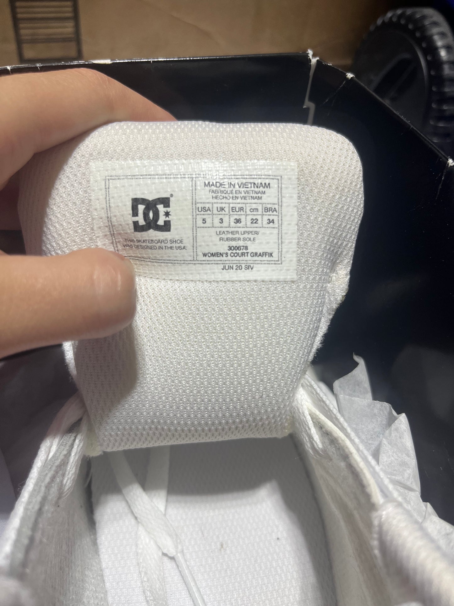 Court Graffik White/pink DC SHOES