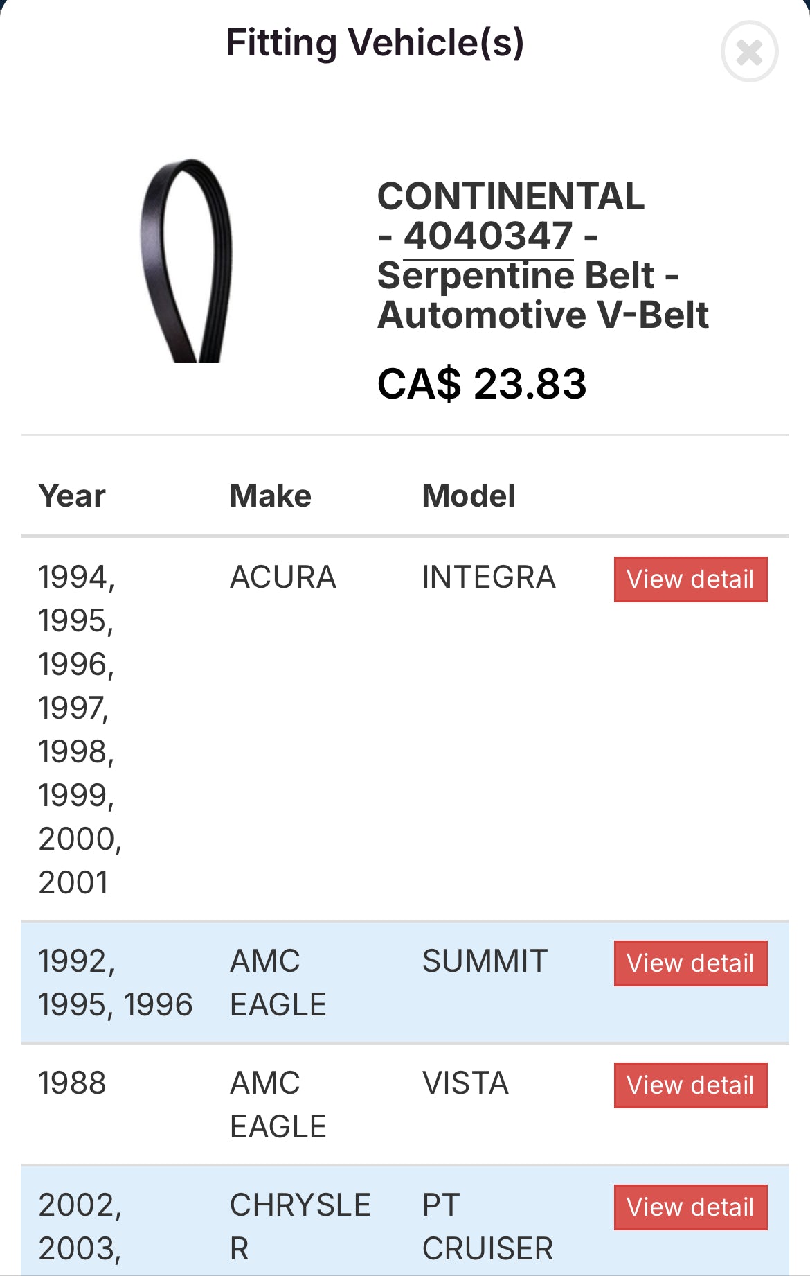 CONTINENTAL - 4040347 - Serpentine Belt - Automotive V-Belt