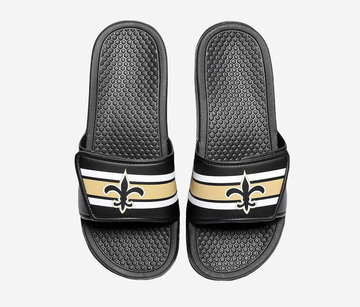 NFL New Orleans Saints Mens Legacy Velcro Sport Slide- Team Color, Medium 9-10