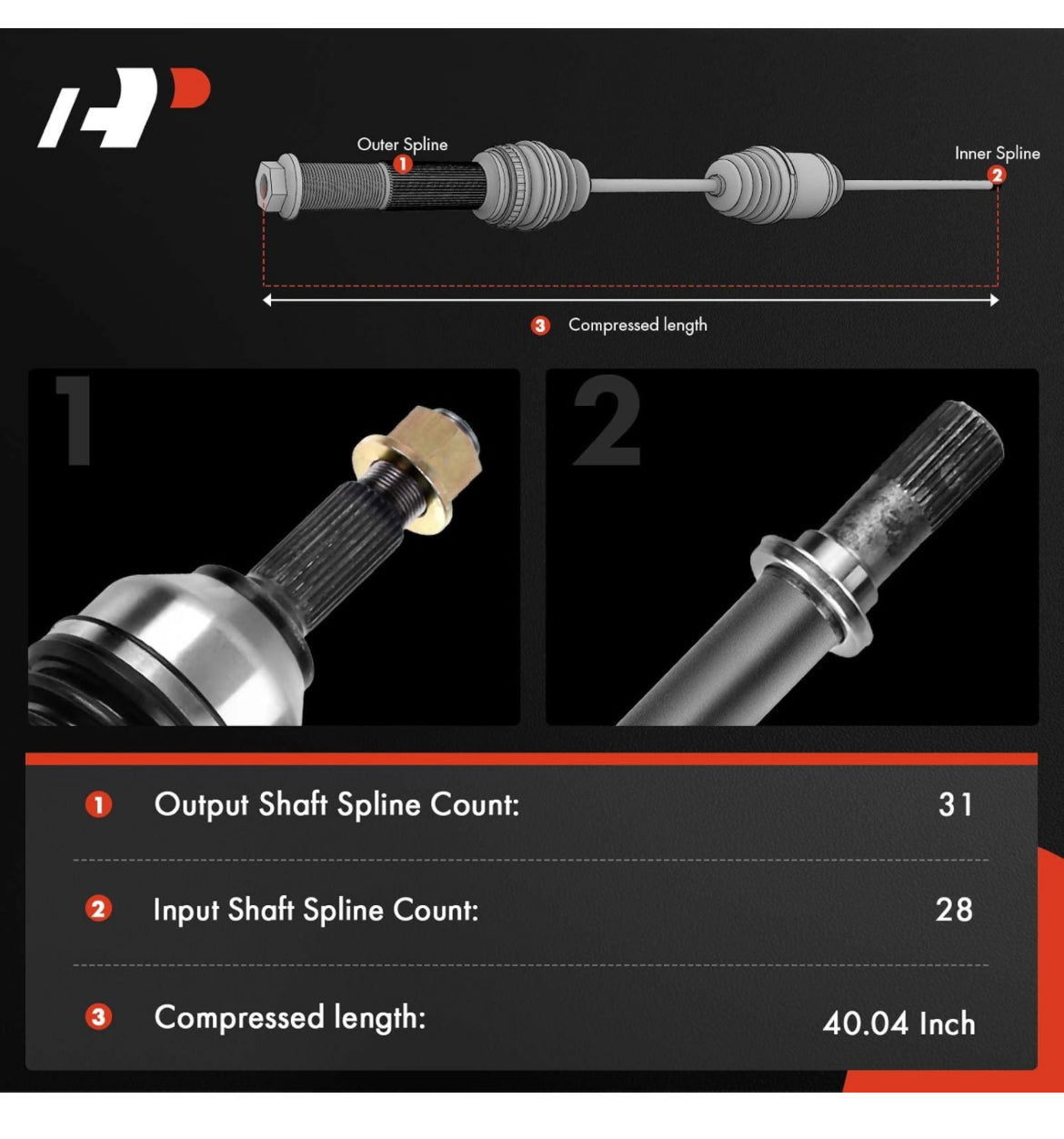 A-Premium CV Axle front right Land Rover
