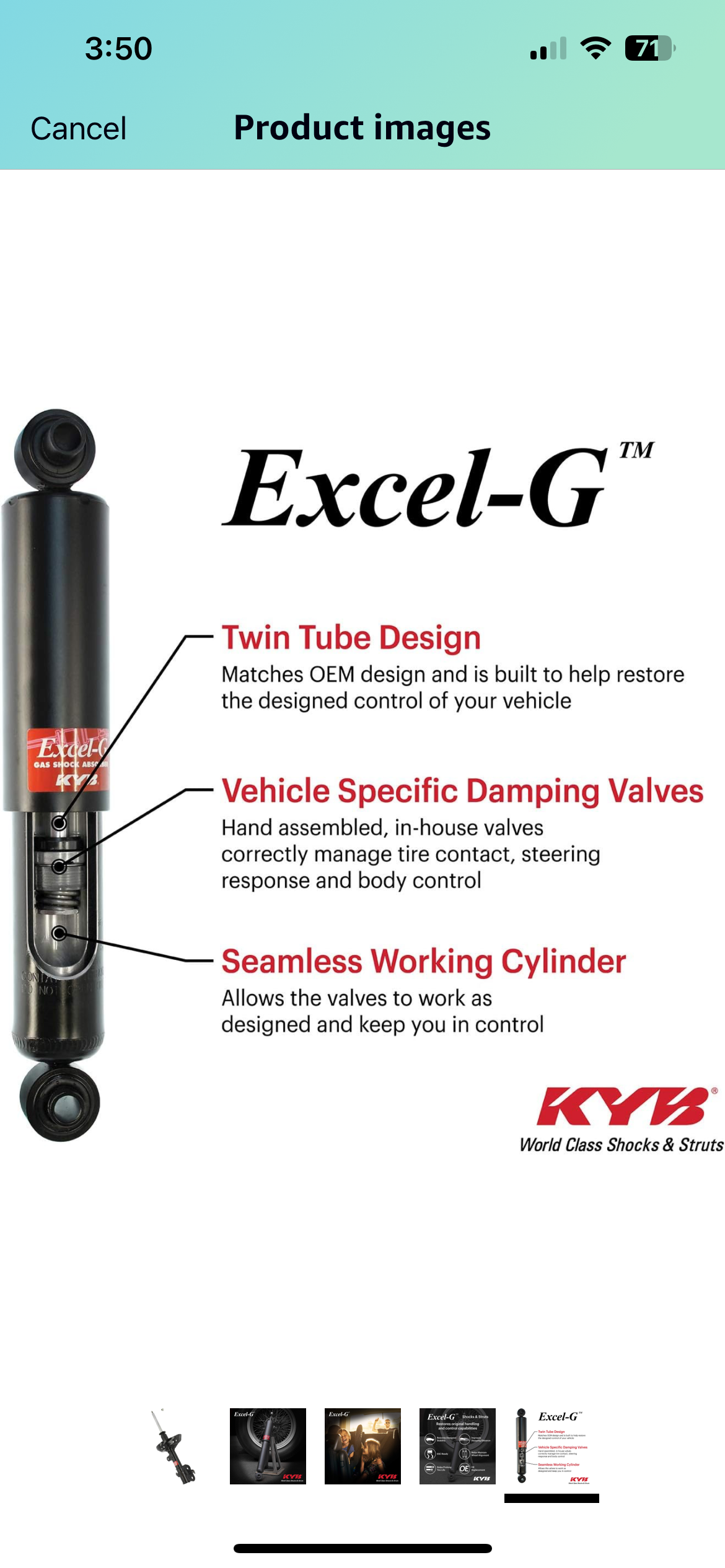 KYB 339221 Front Strut Assembly Honda Odyssey 2005-2006-2007