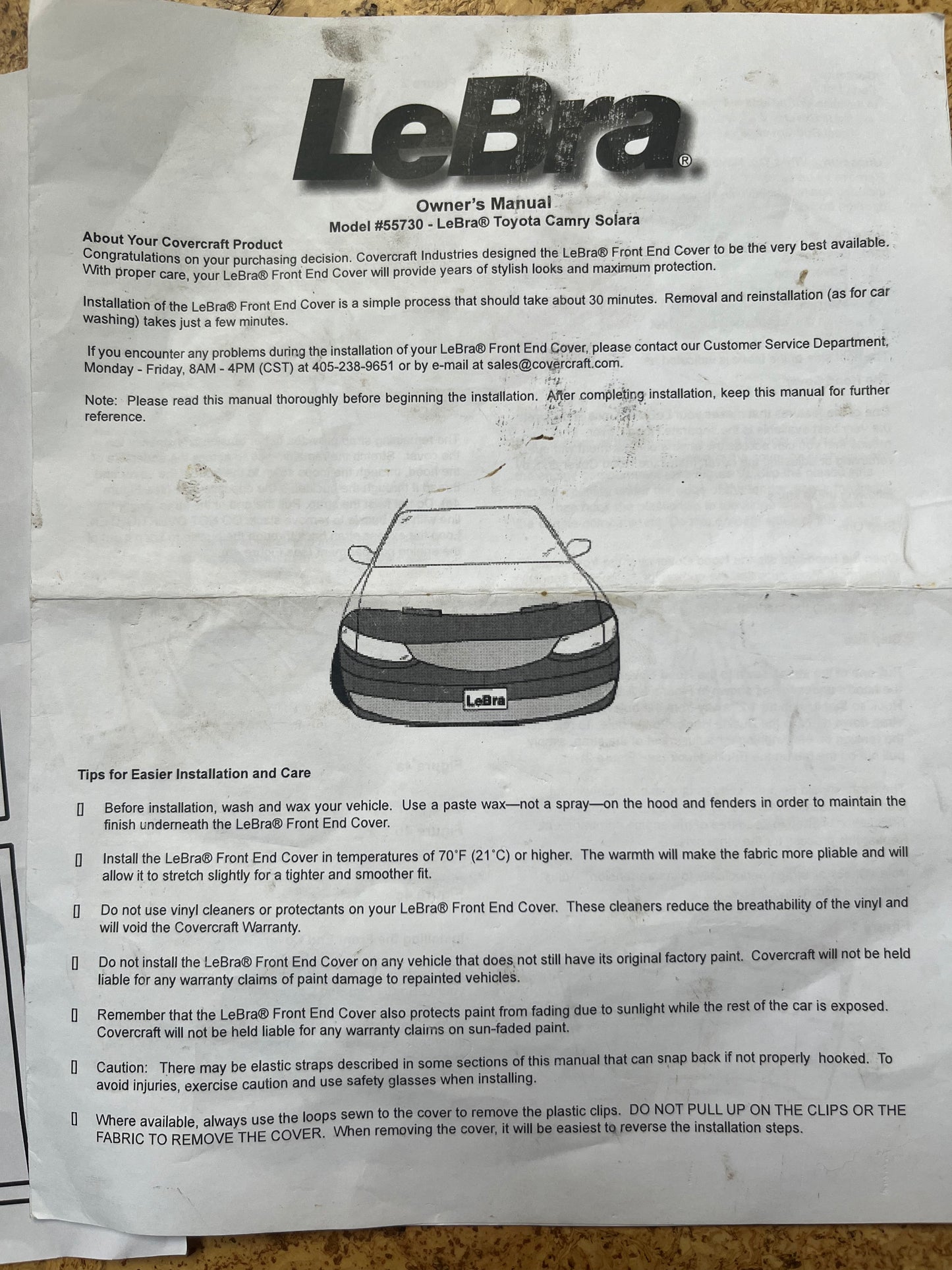 Toyota Solara 99-01 Lebra Cover