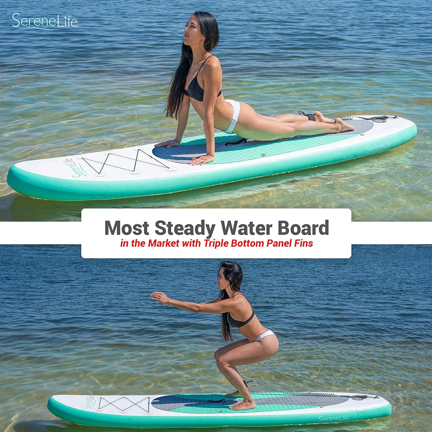 Serene Life paddle board Thunder vert 10x32x6