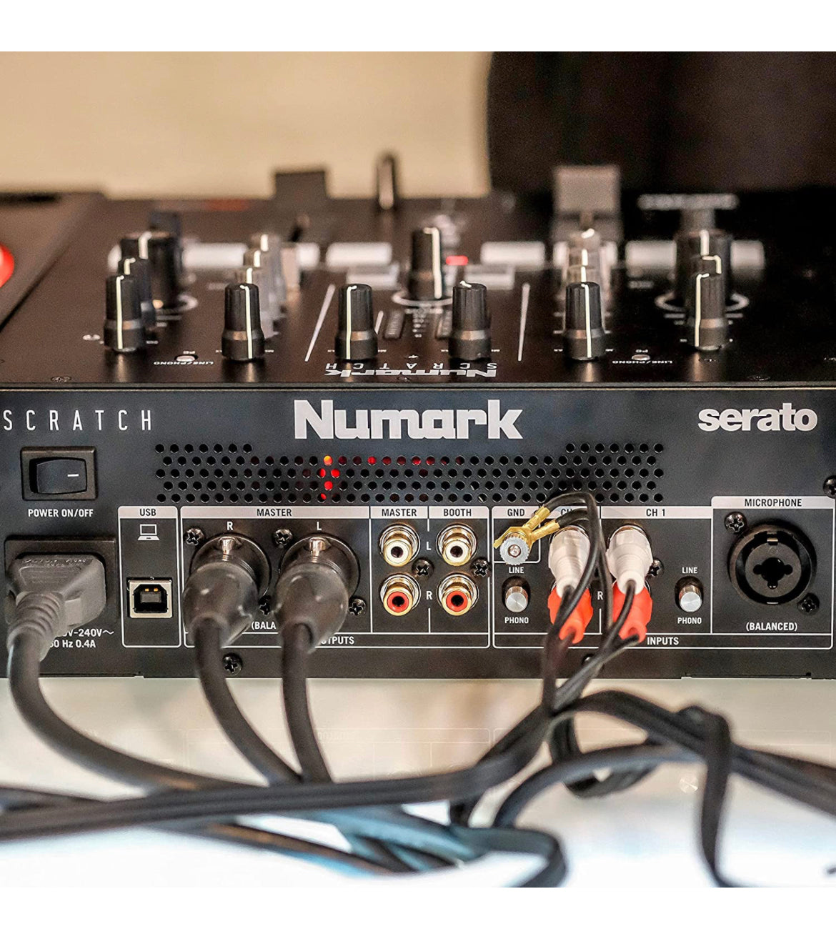 Numark Scratch Two-Channel DJ Scratch Mixer for Serato DJ Pro (included)