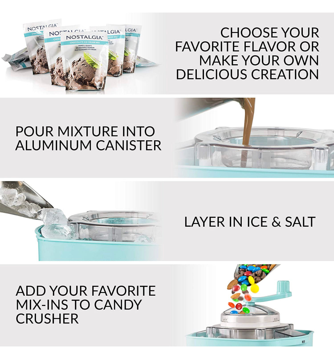 Machine creme glacé Nostalgia ice cream maker