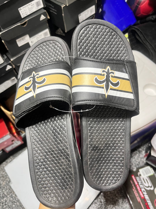 NFL New Orleans Saints Mens Legacy Velcro Sport Slide- Team Color, Medium 9-10