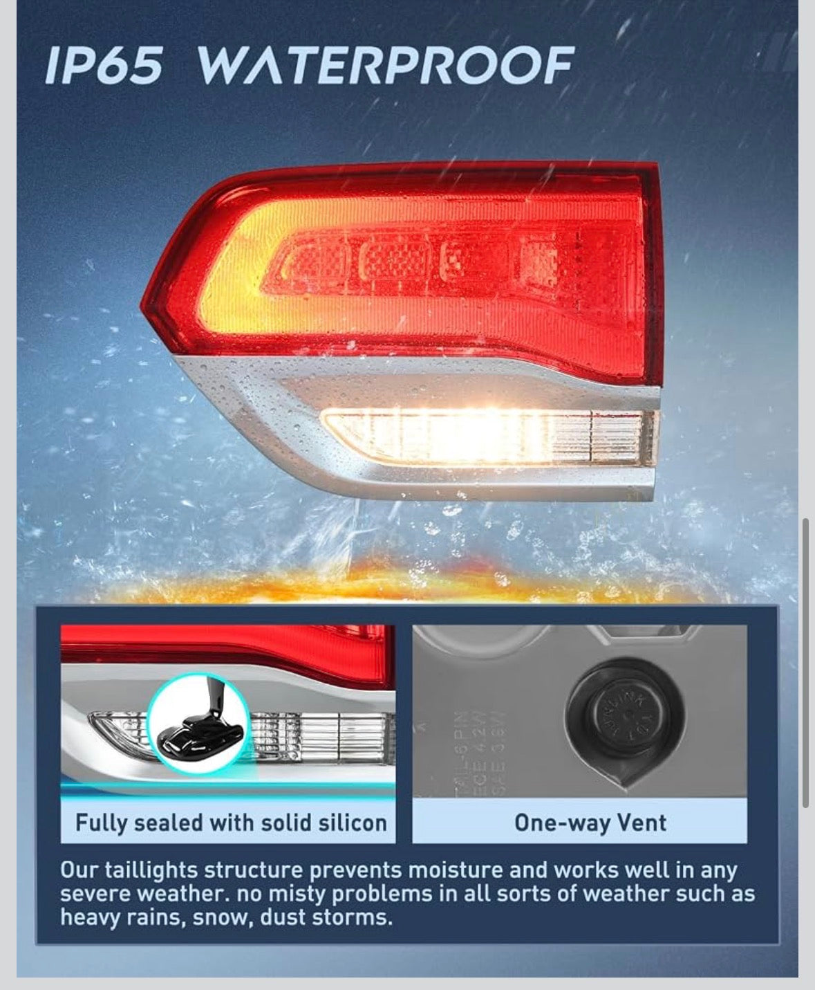 Grand Cherokee 14-21 right inner tail light