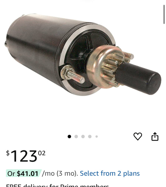 Db Electrical Sab0026 Kohler Starter for 20 Hp 52-098-06 52-098-10 52-098-13 1987-2000 Garden Tractor,Cub Cadet 2072