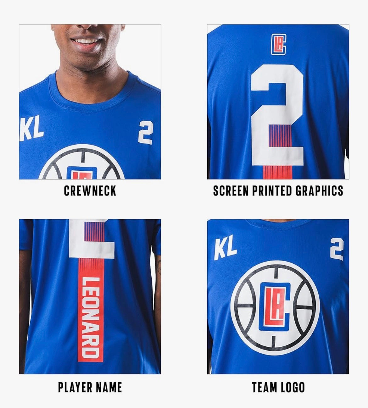 Kawhi Leonard chandail bleu XL