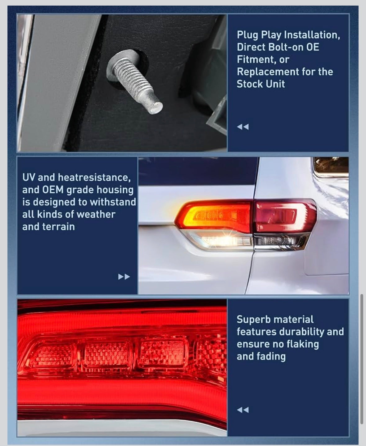 Grand Cherokee 14-21 right inner tail light