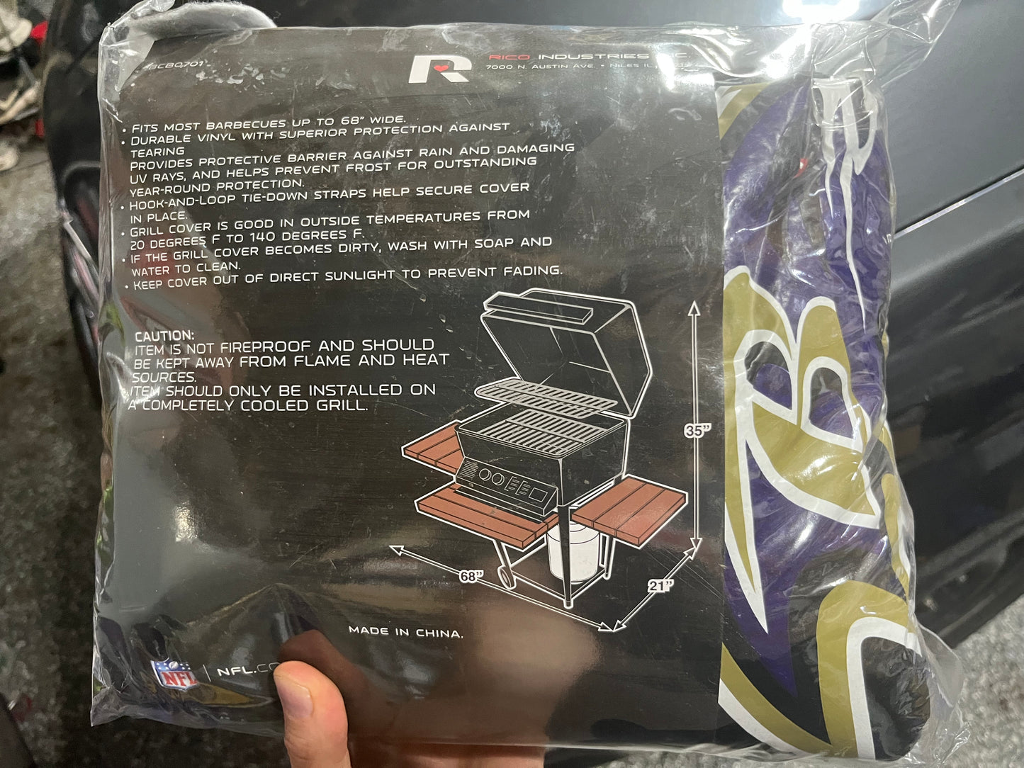 Baltimore Ravens grill cover