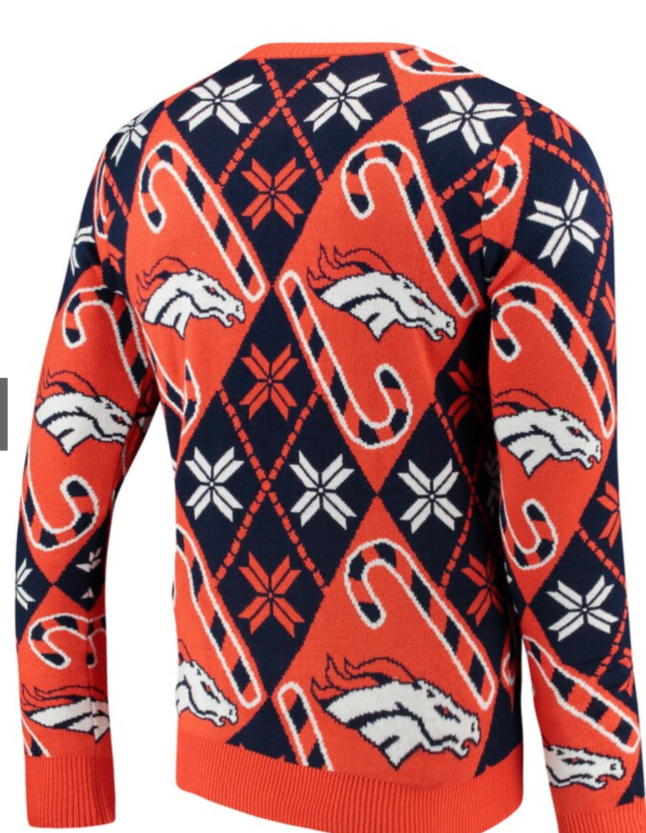 Denver Broncos ugly sweater XL