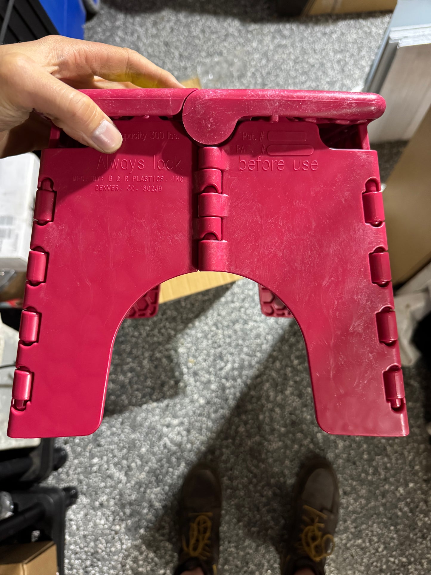 Folding step stool