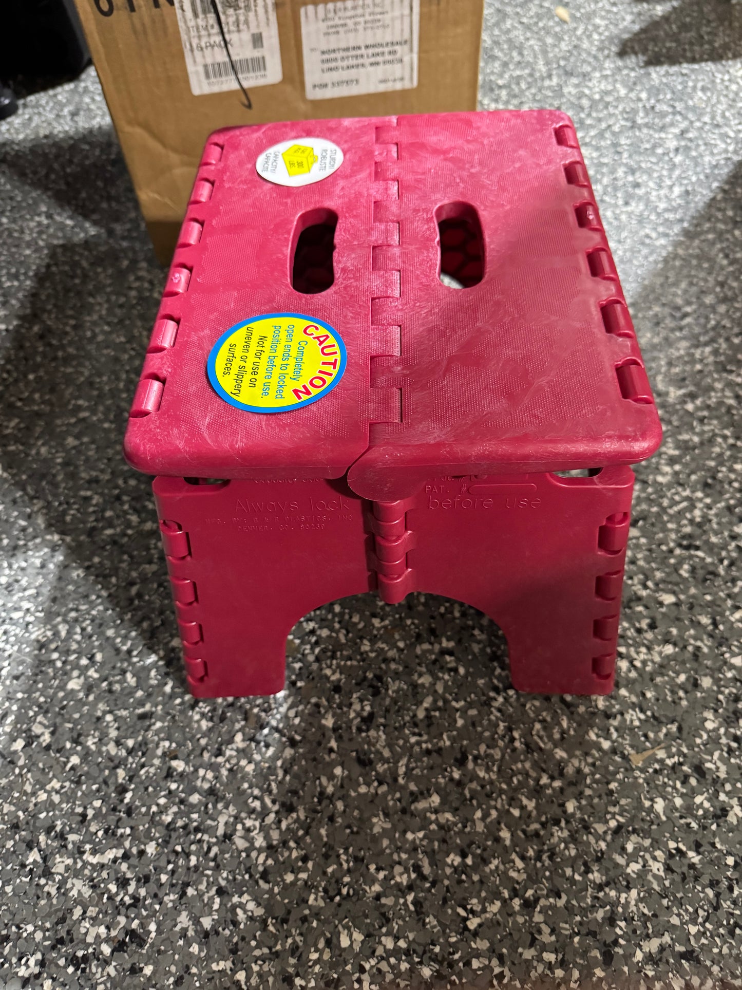 Folding step stool