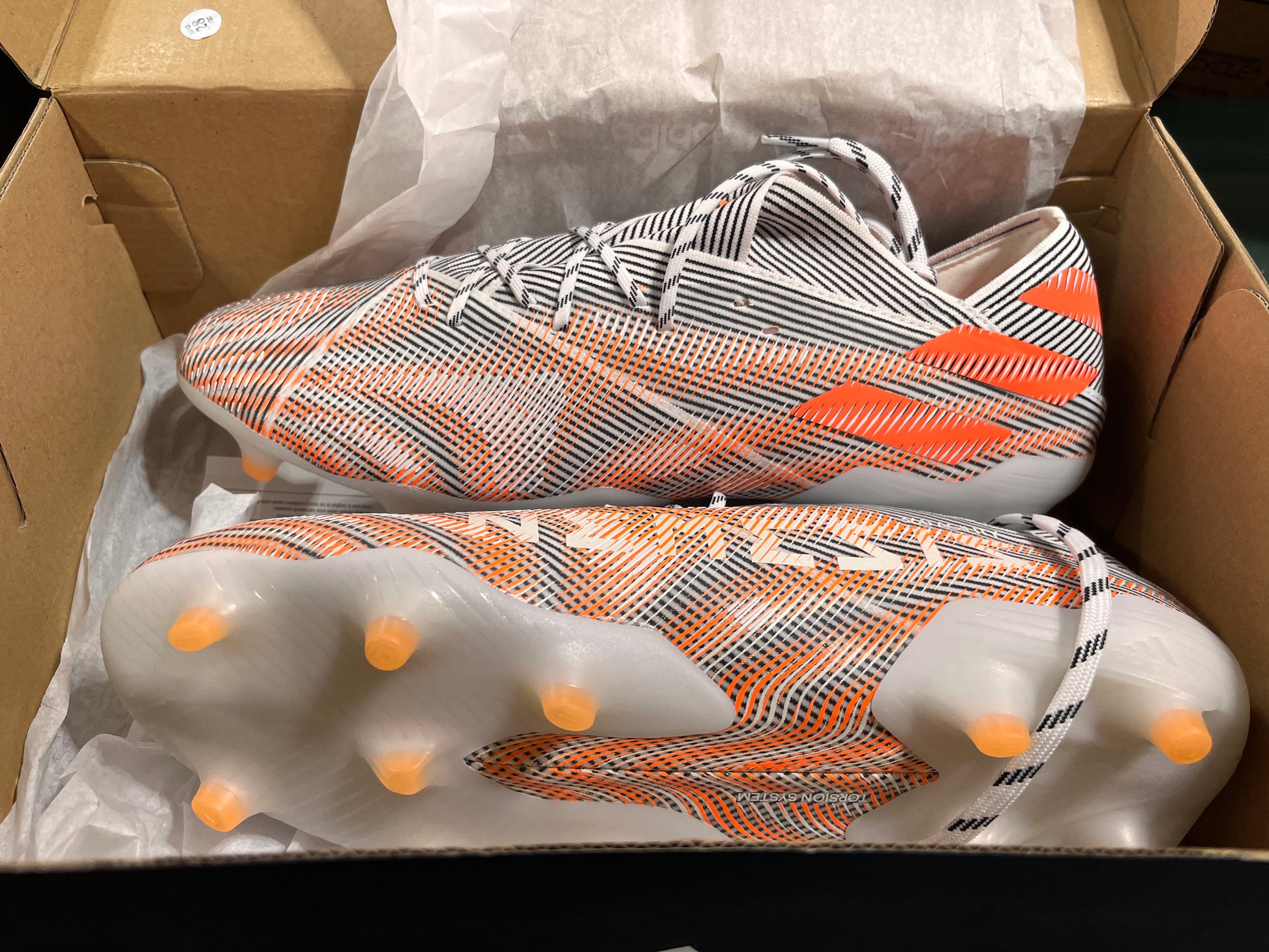 Adidas orange nemeziz discount