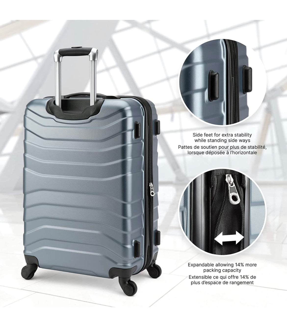 Atlantic Horizon Hardside Expandable Spinner Luggage Ice Blue