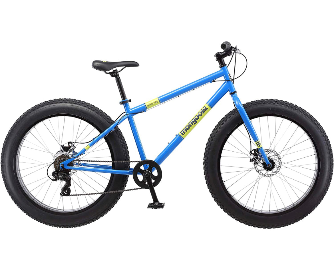 Vélo Mongoose Dolomite 26" Wheel Fat Bike Blue, 18" Frame Size