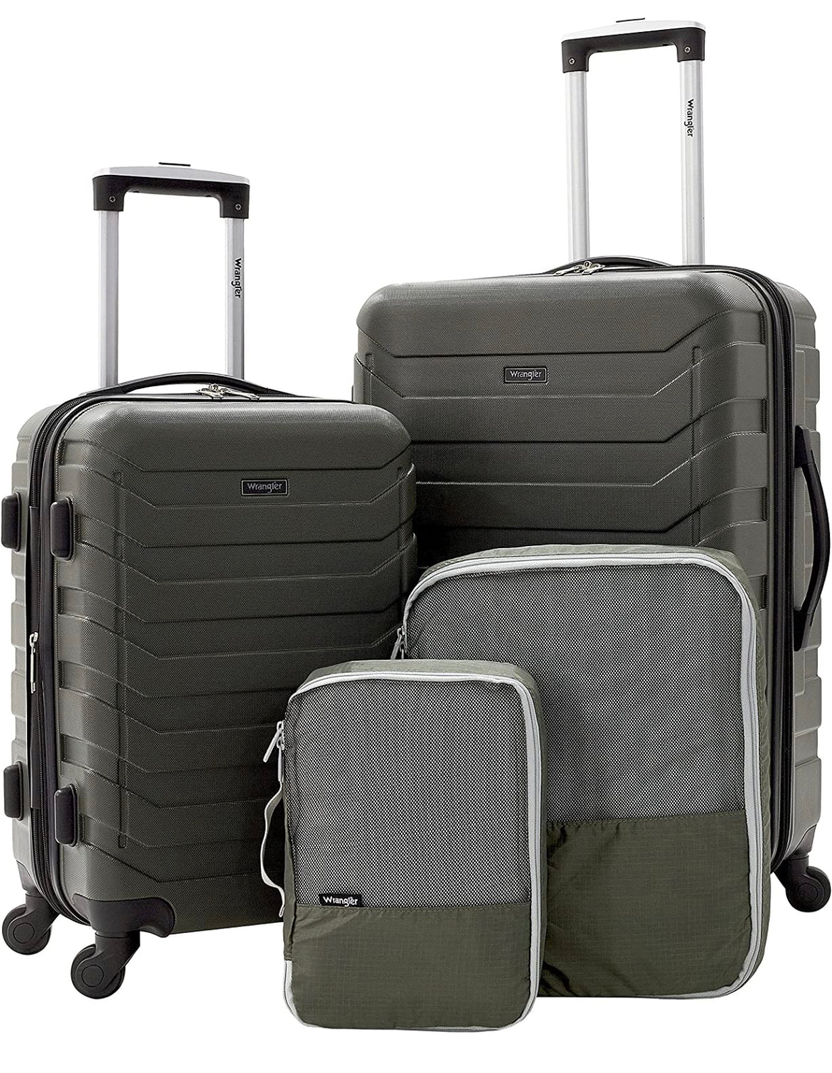 Wrangler 4-Piece Luggage Set Green 25-20-15-12”